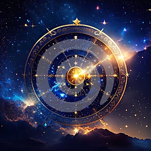Astrology horoscope background. Zodiac sign Virgo. Horoscope background. generative AI
