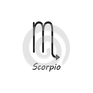 Astrology, horoscope, scorpio, zodiac icon. Vector illustration, flat design