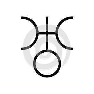 Astrology setting glyph flat icon