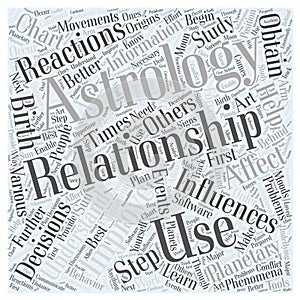 Astrology improves relationships word cloud concept background photo