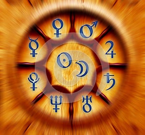 Astrology planets wheel