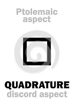 Astrology: QUADRATURE (aspect)