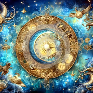 Abstract new age space background - intergalactic