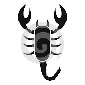 Astrology scorpio icon, simple style