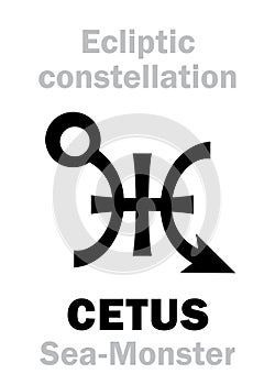 Astrology: Sign of constellation CETUS (The Sea-Monster) photo
