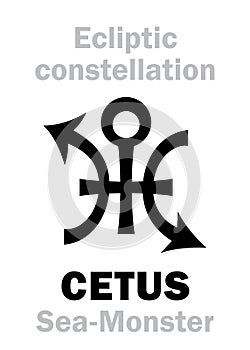 Astrology: Sign of constellation CETUS (The Sea-Monster) photo