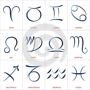 Astrology Signs Calligraphy
