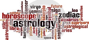 Astrology word cloud