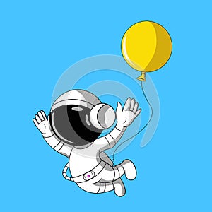 An astronaut and a balloon