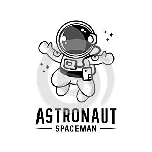 astronaut cartoon vector photo