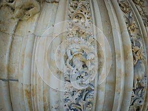 Astronaut carved on the facade of the cathedral of Salamanca in Spain