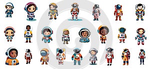 Astronaut character design illustration.