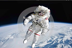 Astronaut conducting experiments in spacecraft inspiring determination and exploration spirit