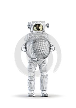 Astronaut with disco ball