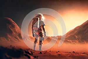 Astronaut exploring mars