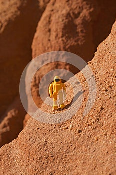 Astronaut exploring mars, concept
