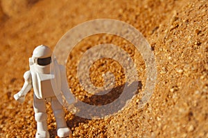 Astronaut exploring mars, concept