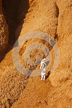 Astronaut exploring mars, concept
