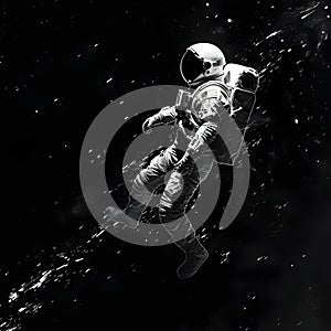 Astronaut Floating in Space with Stars Ai generated