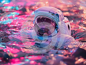 Astronaut Adrift in Cosmic Dreamscape photo