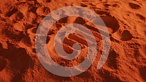 Astronaut Footprint On Mars Surface