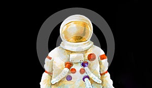 Astronaut in futuristic spacesuit artistic sketh illustration painting style