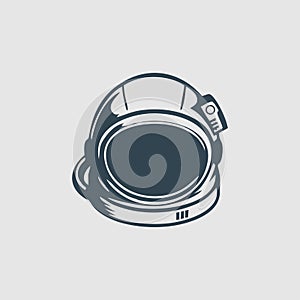 The astronaut helmet illustration logo