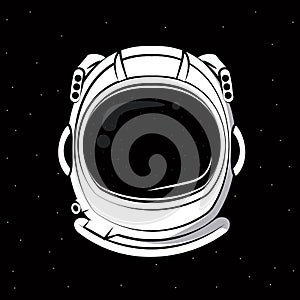 Astronaut helmet print for tshirt