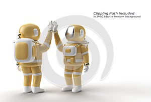 Astronaut Hifi Gesture Pen Tool Created Clipping Path Included in JPEG Easy to Composite photo