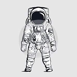 Astronaut on isolated background