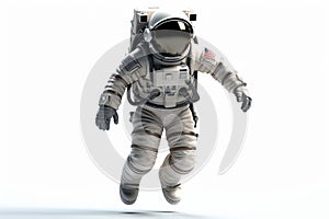 Astronaut isolated on white background. Generative AI