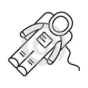 Astronaut Line Style vector icon which can easily modify or edit
