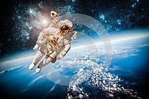 Astronaut in outer space photo