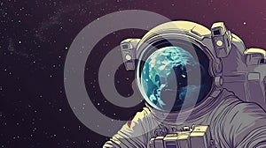 Astronaut in outer space (AI Generated