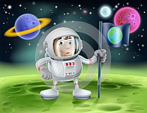 Astronaut Outer Space Cartoon