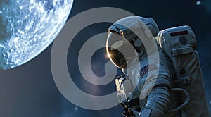 Astronaut Outer Space Exploration Concept