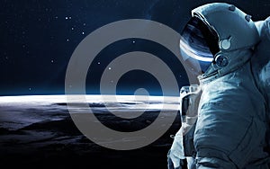 Astronaut in outer space. Spacewalk. Elements of this image furnished by NASA