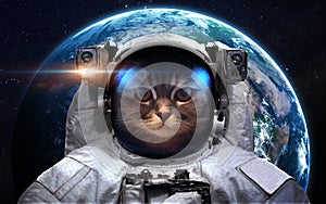 Astronaut in outer space. Spacewalk. Elements of this image furnished by NASA