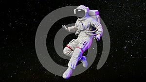 Astronaut pose on Outerspace.