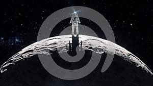 Astronaut . Science fiction and space exploration concept