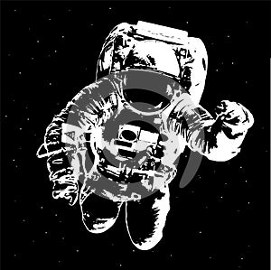 Astronaut on space background - Elements of this Image Furnished by NASA photo