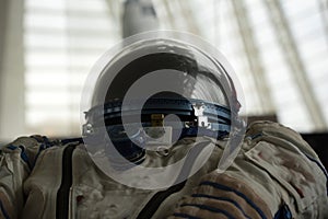 Astronaut space helmet close up