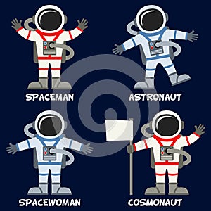 Astronaut or Spaceman Characters Set