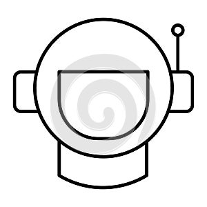 Astronaut thin line icon. Cosmonaut vector illustration isolated on white. Spaceman outline style design, designed for