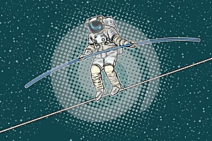 Astronaut tightrope Walker, the risks of a researcher of science
