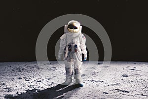 Astronaut walking on the moon