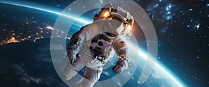 astronaut in weightlessness, AI generated