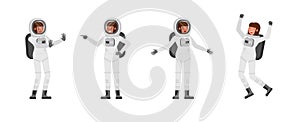 Astronaut woman vector character design no5