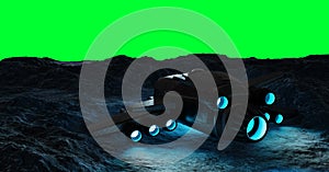 Astronauts exploring an asteroid 3D rendering