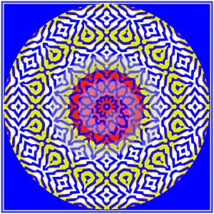 Astroniras geometric Mandala in a bright colors